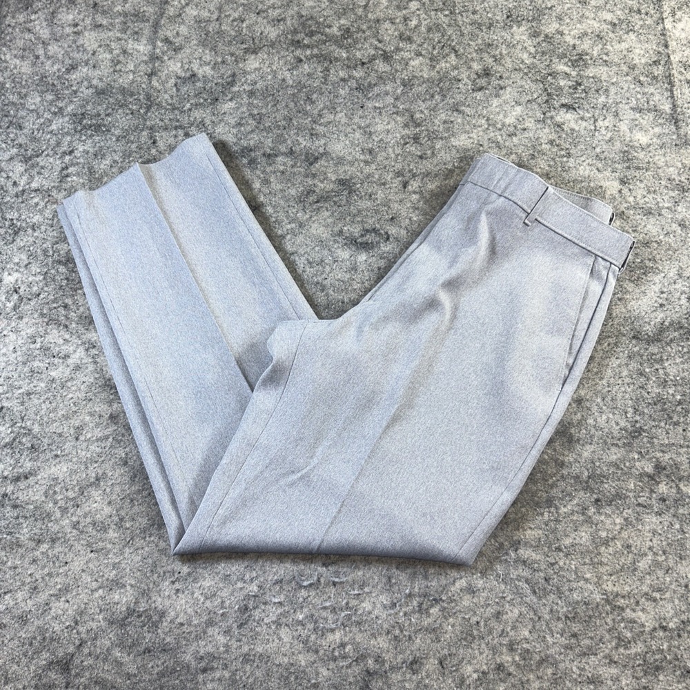 Vintage 70s Levi's Action Slacks Men's 36x32 Light‎ Gray Straight Leg Mid-Rise